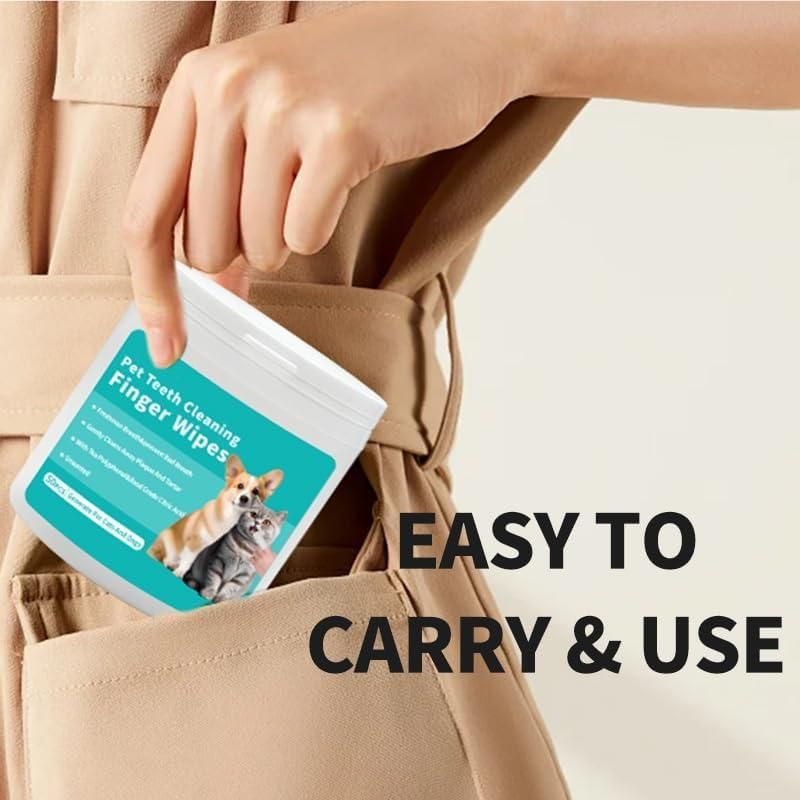 Disposable Dental Finger Wipes For Pets(pack of 50) [SALE 25% OFF]