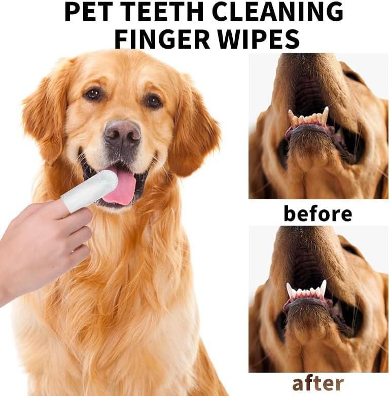 Disposable Dental Finger Wipes For Pets(pack of 50) [SALE 25% OFF]