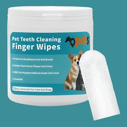 Disposable Dental Finger Wipes For Pets(pack of 50) [SALE 25% OFF]
